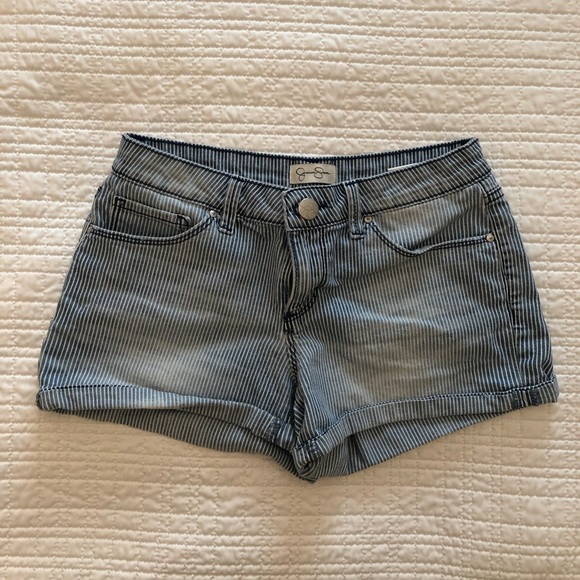 Jessica Simpson Pants - Jessica Simpson Striped Jean Shorts
